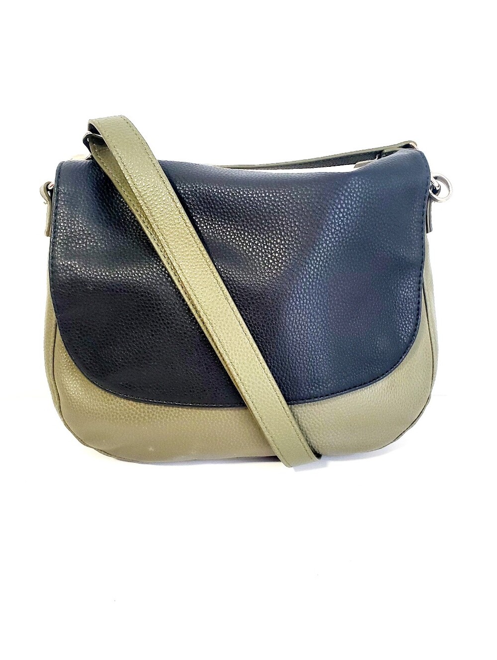 Stylish Black and Olive Women's Crossbody Bag